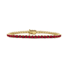 Tennis Bracelet with Garnet Stones (January Birthstones) in 14K Gold (2.5 mm - 4.0 mm)