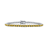 Tennis Bracelet with Citrine Stones (November Birthstones) in 14K Gold (2.5 mm - 4.0 mm)