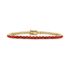 Tennis Bracelet with Ruby Stones (July Birthstones) in 14K Gold (2.5 mm - 4.0 mm)