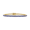 Tennis Bracelet with Sapphire Stones (September Birthstones) in 14K Gold (2.5 mm - 4.0 mm)