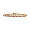 Tennis Bracelet with Tourmaline Stones (October Birthstones) in 14K Gold (2.5 mm - 4.0 mm)