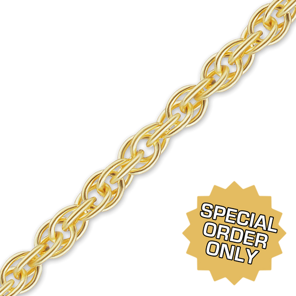 Special Order Only: Bulk / Spooled Classic Machine Rope Chain in 14K and 18K Gold