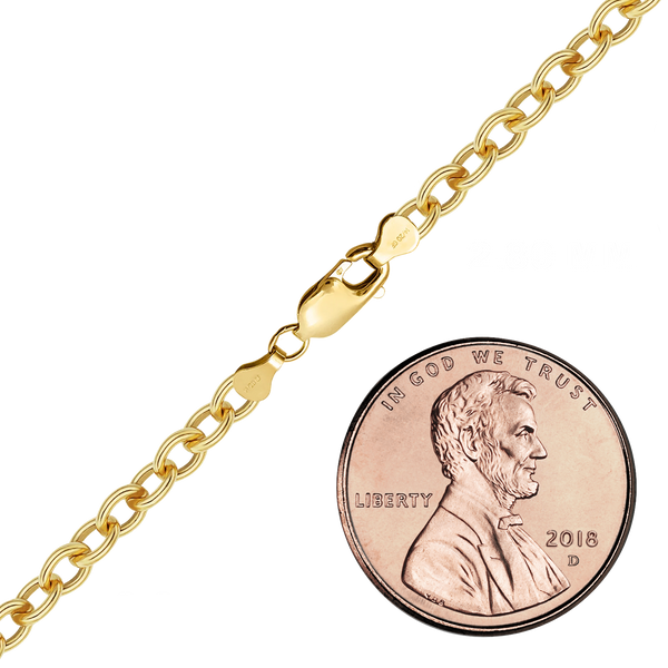 Finished Light Round Cable Bracelet in 14K Gold-Filled (1.50 mm - 11.00 mm)