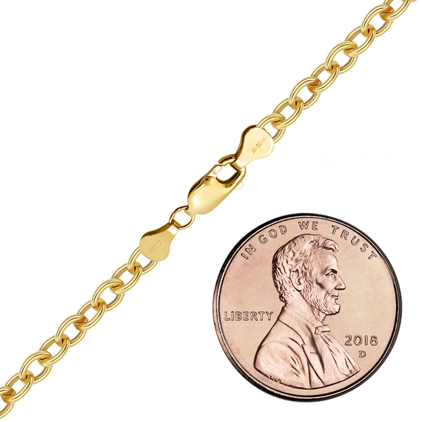 Finished Light Round Cable Bracelet in 14K Gold-Filled (1.50 mm - 8.00 mm)