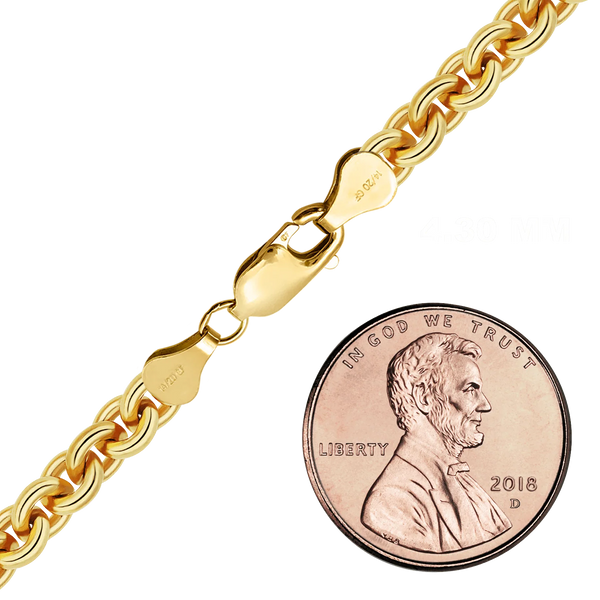 Finished Heavy Round Cable Necklace in 14K Gold-Filled (1.00 mm - 6.50 mm)