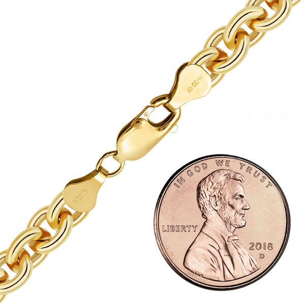 Finished Heavy Round Cable Bracelet in 14K Gold-Filled (1.00 mm - 6.50 mm)