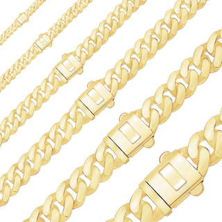 Finished Handmade Hollow Cuban Curb Bracelet in 14K Yellow Gold (4.00 mm - 11.00 mm)