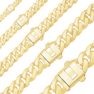 Finished Handmade Hollow Cuban Curb Bracelet in 14K Yellow Gold (6.00 mm - 11.00 mm)