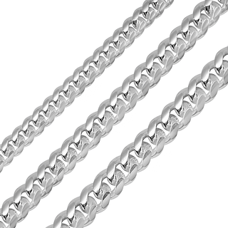Bulk / Spooled Round Curb Chain in Sterling Silver (4.30 mm - 6.10 mm)
