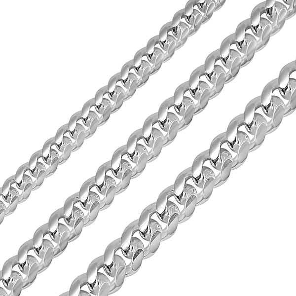 Bulk / Spooled Round Curb Chain in Sterling Silver (4.30 mm - 6.10 mm)