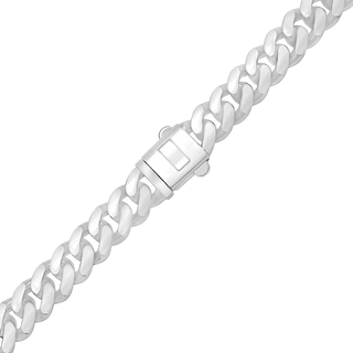 Finished Cuban Curb Bracelet in Sterling Silver (9.00 mm - 19.00 mm)