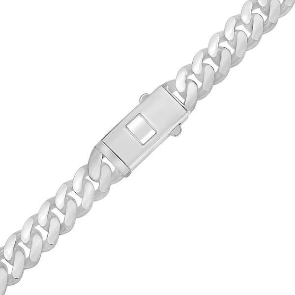 Finished Handmade Cuban Curb Necklace in Sterling Silver (4.00 mm - 19.00 mm)