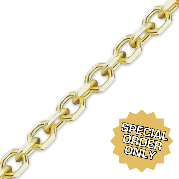 Special Order Only: Bulk / Spooled Diamond Cut Round Cable Chain in 14K and 18K Gold