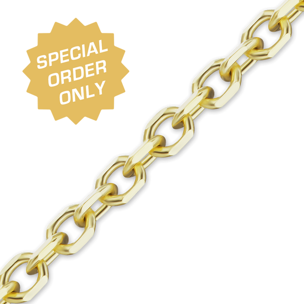 Special Order Only: Bulk / Spooled Diamond Cut Round Cable Chain in 14K and 18K Gold