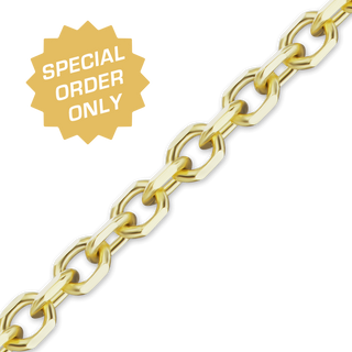 Special Order Only: Bulk / Spooled Diamond Cut Round Cable Chain in 14K and 18K Gold