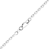 Finished Diamond Cut Round Cable Necklace in 18K White Gold (1.05 mm - 1.80 mm)
