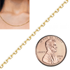 Special Order Only: Bulk / Spooled Diamond Cut Round Cable Chain in 14K and 18K Gold