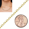 Bulk / Spooled Diamond Cut Round Cable Chain in 14K & 18K Yellow Gold (1.05 mm - 3.00 mm)