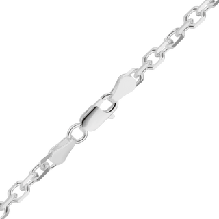 Finished Diamond Cut Cable Necklace in Sterling Silver (1.20 mm - 7.50 mm)