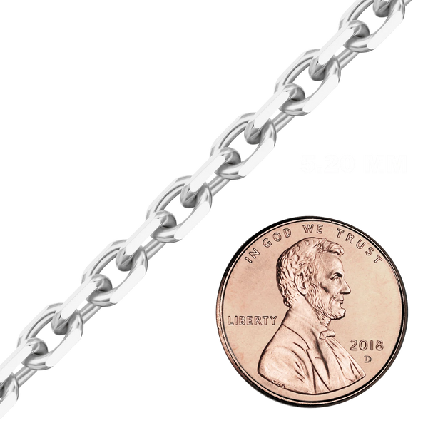 Bulk / Spooled Diamond Cut Cable Chain in Sterling Silver (0.90 mm - 8.00 mm)
