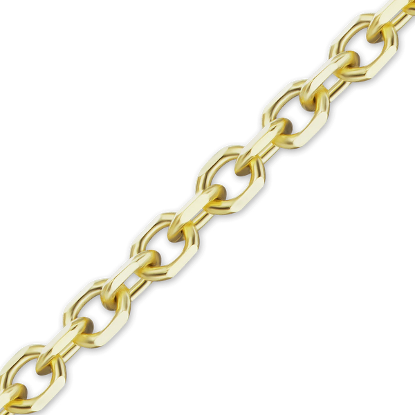 Bulk / Spooled Diamond Cut Round Semi-Solid Cable Chain in 14K Yellow Gold (1.05 mm - 3.80 mm)