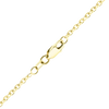 Finished Diamond Cut Round Semi-Solid Cable Anklet in 14K Yellow Gold (1.50 mm - 3.80 mm)