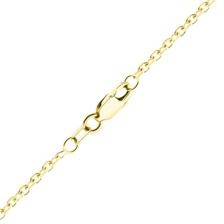 Finished Diamond Cut Round Semi-Solid Cable Necklace in 14K Yellow Gold (1.50 mm - 3.80 mm)