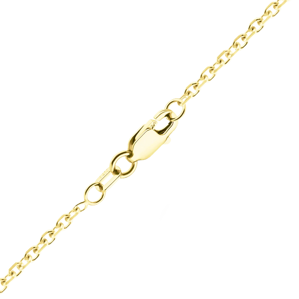 Finished Diamond Cut Round Hollow Cable Necklace in 14K Yellow Gold (1.50 mm - 3.80 mm)