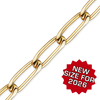Bulk / Spooled Elongated Flat Curb Chain in 14K Gold-Filled (2.90 mm - 5.10 mm)