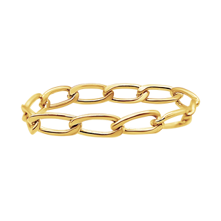 Elongated Curb Chain Ring in Gold-Filled (Sizes 4-12) (2.9 mm - 4.0 mm)