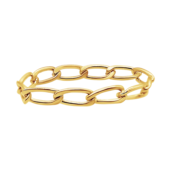 Elongated Curb Chain Ring in Gold-Filled (Sizes 4-12) (2.9 mm - 4.0 mm)