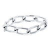 Elongated Curb Chain Ring in Sterling Silver (Sizes 4-12) (3.2 mm - 5.8 mm)