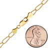 Finished Elongated Curb Anklet in 14K Gold-Filled (2.50 mm - 5.30 mm)