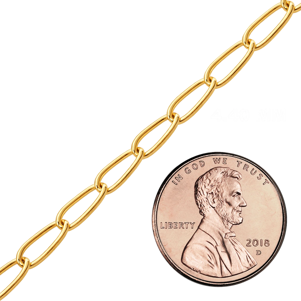 Bulk / Spooled Elongated Curb Chain in 14K Gold-Filled (2.50 mm - 5.30 mm)