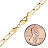 Finished Elongated Curb Anklet in 14K Gold-Filled (2.90 mm - 5.10 mm)