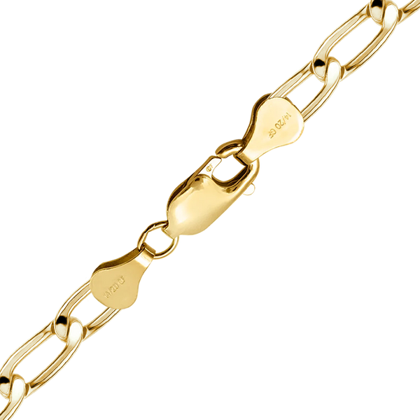 Finished Elongated Curb Anklet in 14K Gold-Filled (2.90 mm - 5.10 mm)