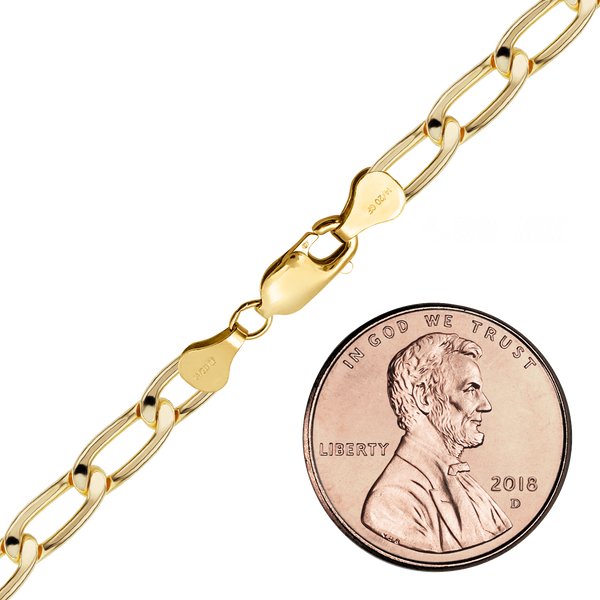 Finished Elongated Curb Bracelet in 14K Gold-Filled (2.90 mm - 5.10 mm)