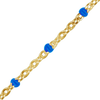 Bulk / Spooled Cable Chain with Blue Enamel Beads in 14K Gold-Filled (1.20 mm)