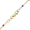 Finished Cable Bracelet with Blue Enamel Beads in 14K Gold-Filled (1.20 mm)