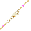 Finished Cable Bracelet with Pink Enamel Beads in 14K Gold-Filled (1.20 mm)