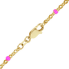 Finished Cable Bracelet with Pink Enamel Beads in 14K Gold-Filled (1.20 mm)