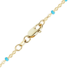 Finished Cable Bracelet with Teal Enamel Beads in 14K Gold-Filled (1.20 mm)