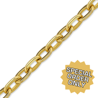 Special Order Only: Bulk / Spooled Elongated Flat Cable Chain in 14K and 18K Gold