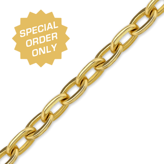 Special Order Only: Bulk / Spooled Elongated Flat Cable Chain in 14K and 18K Gold