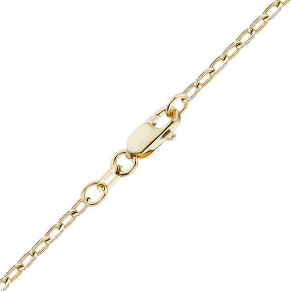 Finished Elongated Flat Cable Necklace in 14K Yellow Gold (0.80 mm - 1.20 mm)