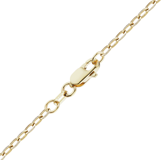 Finished Elongated Flat Cable Necklace in 14K Yellow Gold (0.80 mm - 1.20 mm)