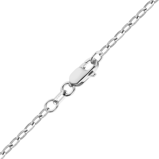 Finished Elongated Flat Cable Necklace in 14K White Gold (1.20 mm)