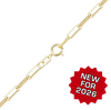 Finished Elongated Flat Cable Bracelet in 14K Yellow Gold (1.30 mm - 1.80 mm)