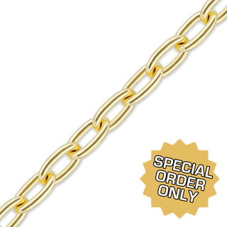 Special Order Only: Bulk / Spooled Elongated Cable Chain in 14K and 18K Gold