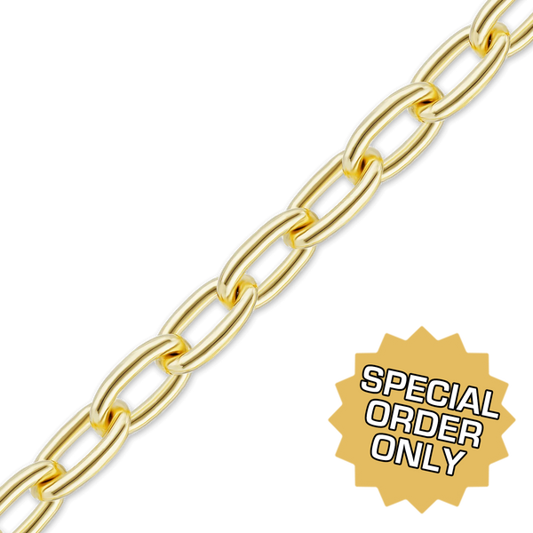 Special Order Only: Bulk / Spooled Elongated Cable Chain in 14K and 18K Gold